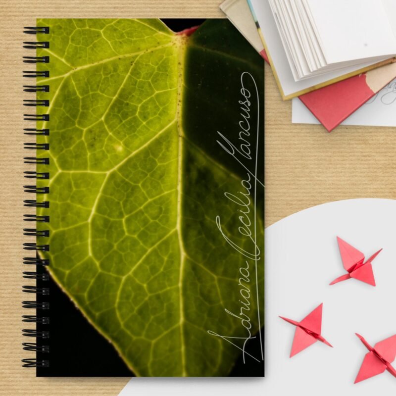 spiral notebook with nature photo