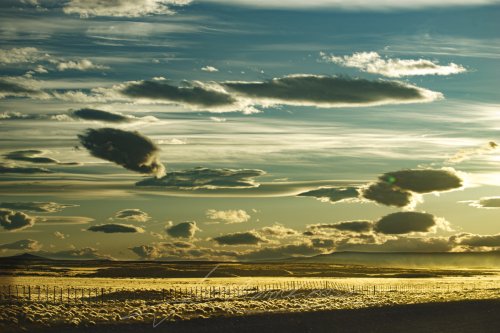 Clouds at the sunset hour